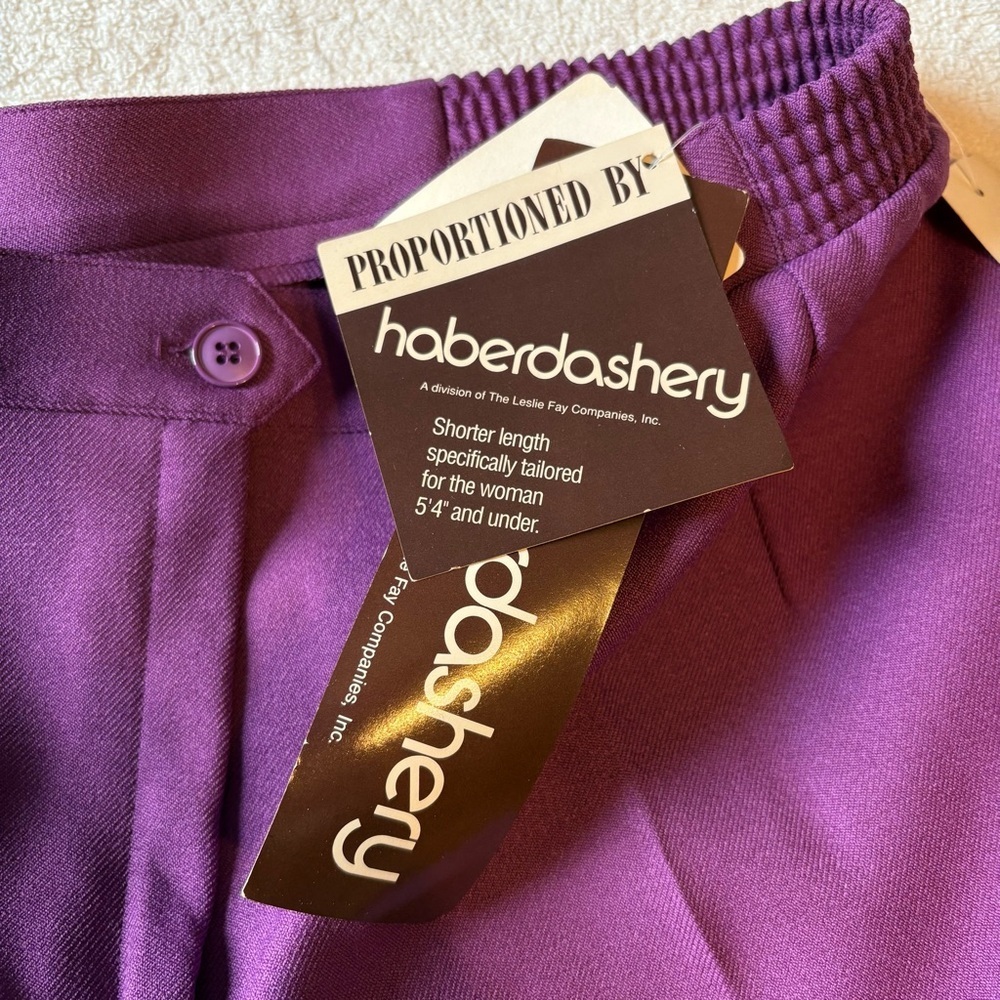 Vintage Haberdashery Plum Color Trousers, NWT. Sz 18 - Picture 8 of 10